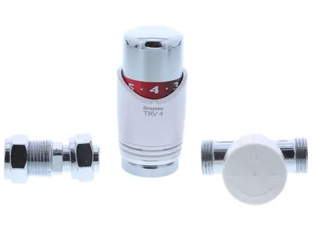 Drayton TRV4 Classic Head with 15mm Straight Valve 07 05 151