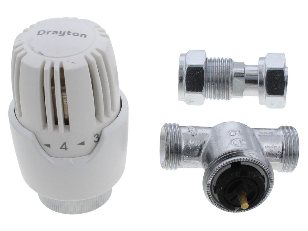 Drayton Controls RT414 Integral Head + 15mm Straight Valve Body