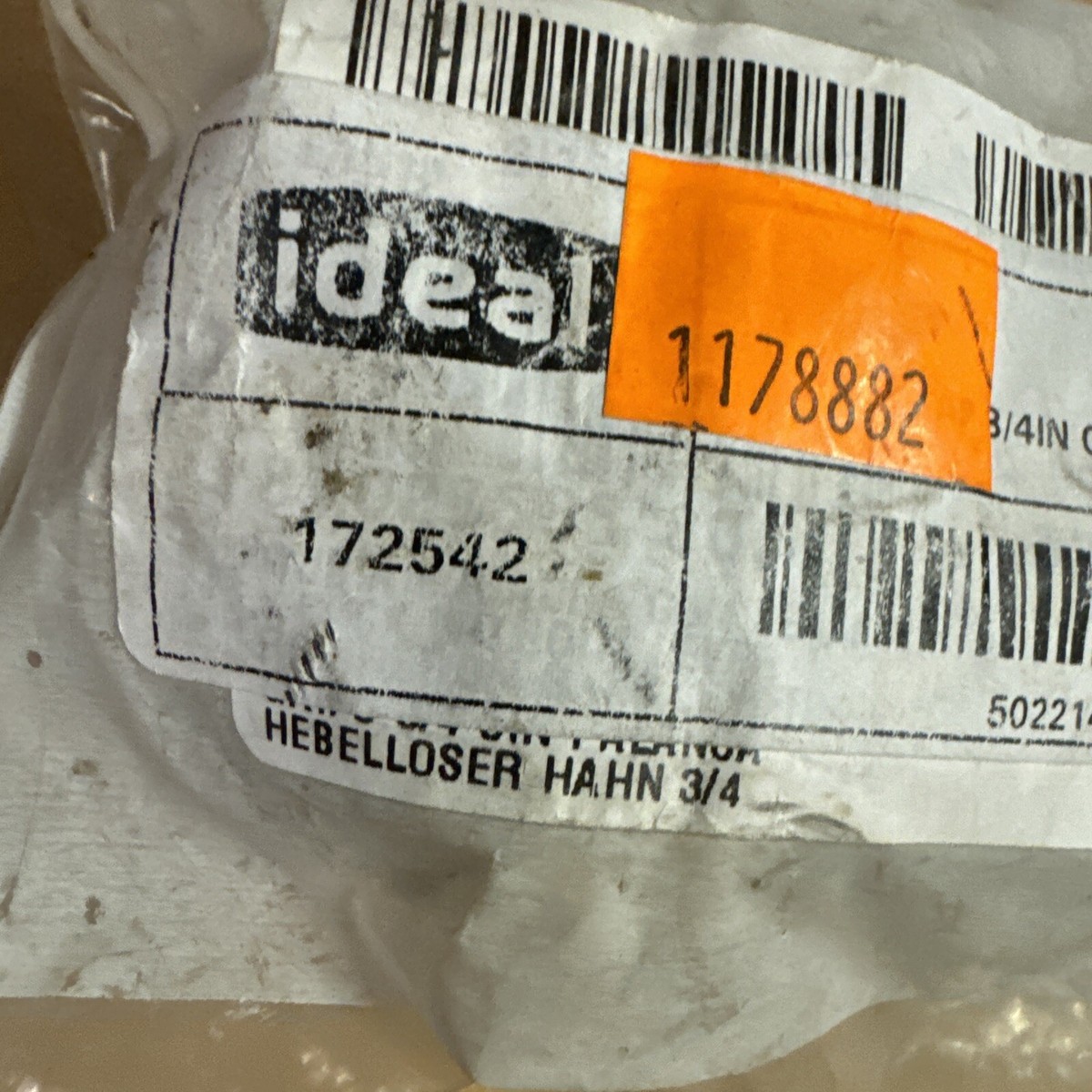 Ideal Isolating Valve 3/4 Inch CH 172542