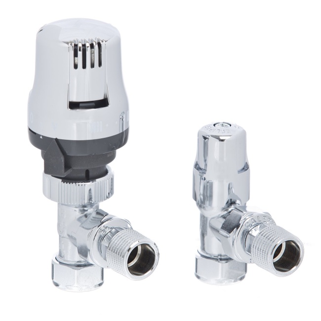 Altecnic Ecocal 15mm Angled Chrome Head Twin Pack
