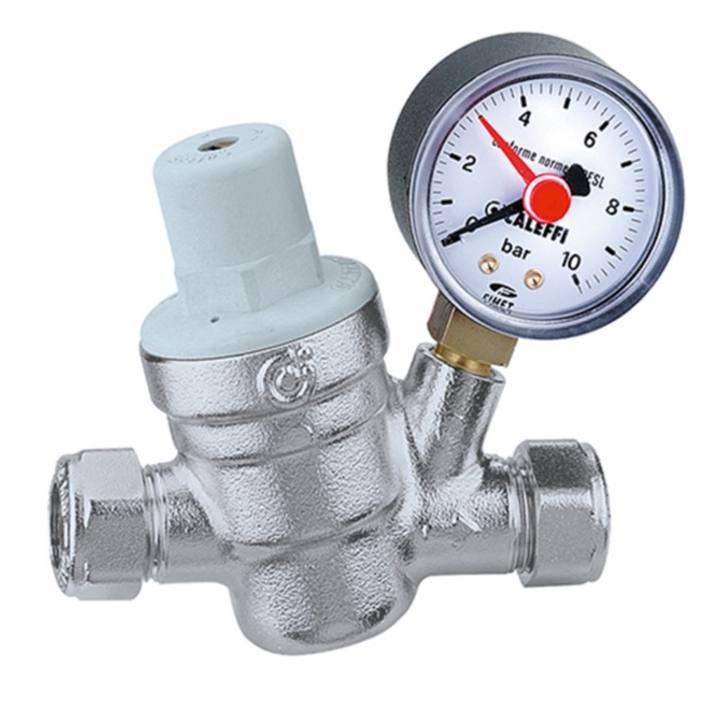 Altecnic 15mm Compression Pressure Reducing Valve With Gauge Port