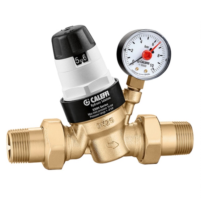 Altecnic 1 1/4 M High Performance Dial Up Pressure Reducing Valve c/w Gauge