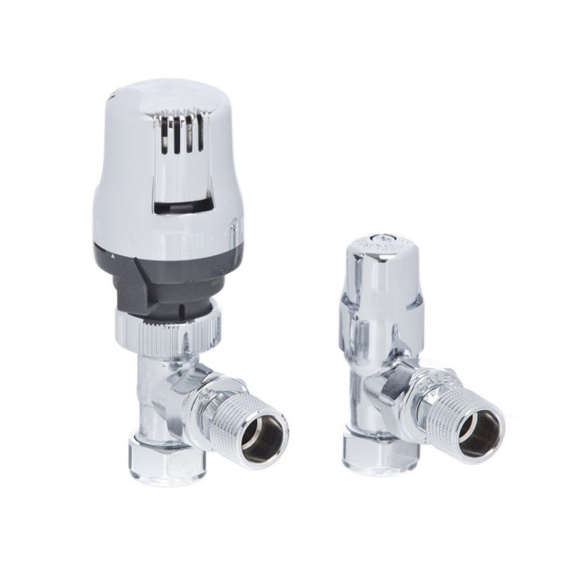 Altecnic Ecocal 10mm Angled Chrome Head Twin Pack