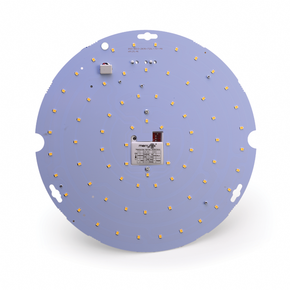 Hispec Columbia LED 15W circular gear tray with emergency pack & microwave sensor HSLED15/EP/MS/DIP