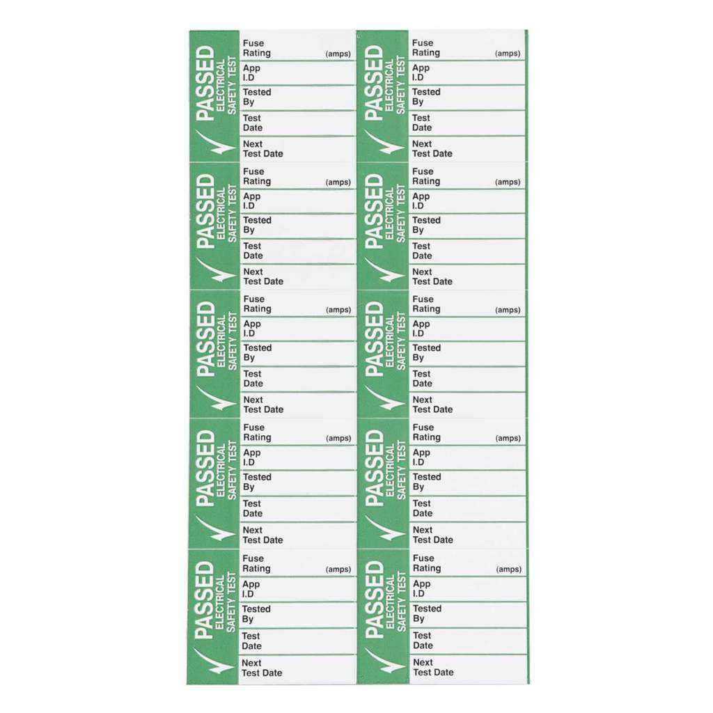 Industrial Signs pass test write-on label large pack of 50 IS2650SA