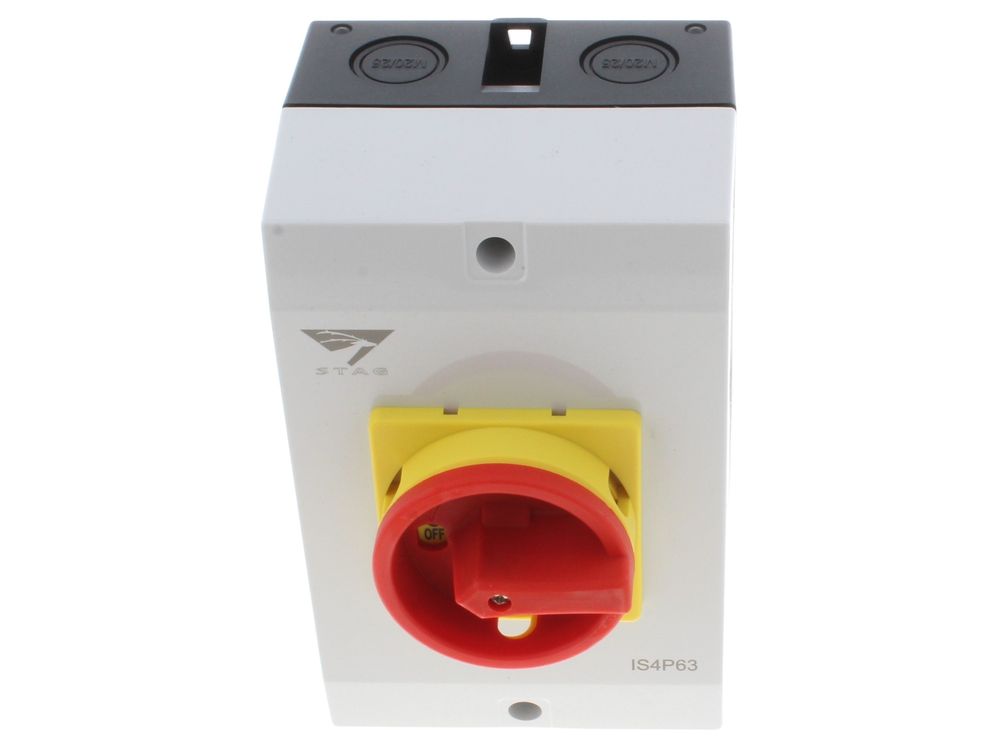 Stag IS4P63 63A 4-pole enclosed rotary isolator switch IP65