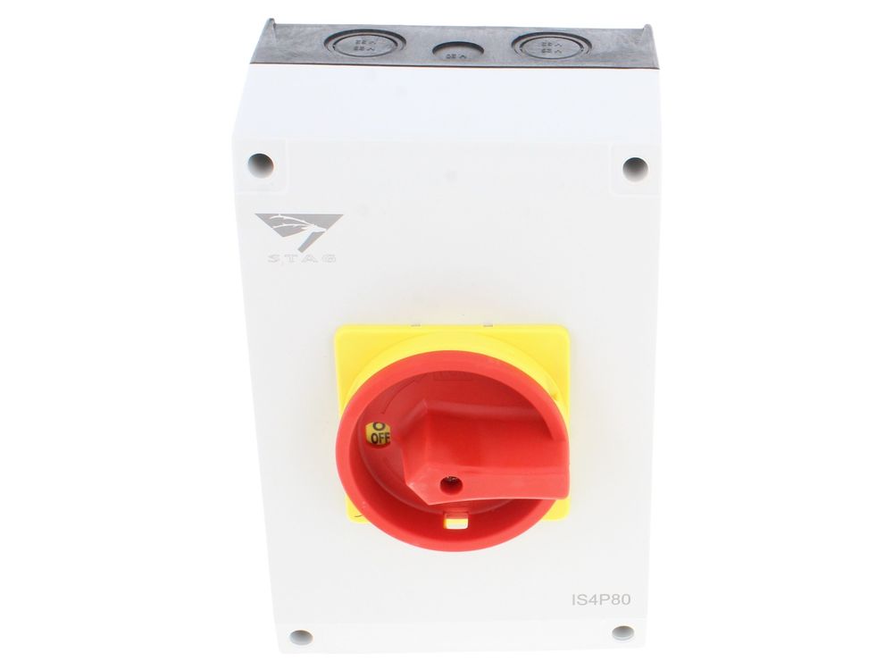 Stag IS4P80 80A 4-pole enclosed rotary isolator switch IP65