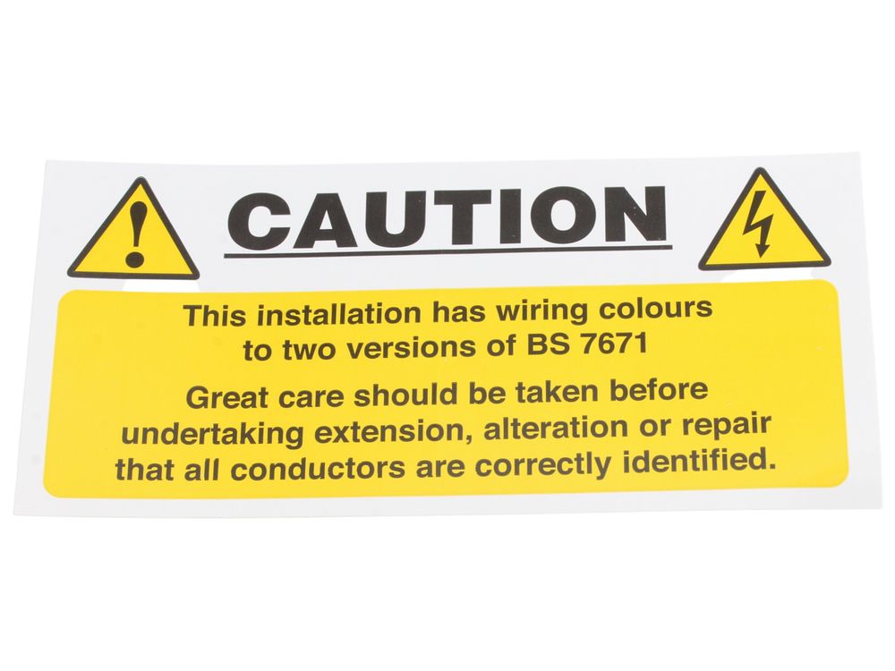 Industrial Signs mixed cable notice self-adhesive vinyl label pack of 10 IS5810SA