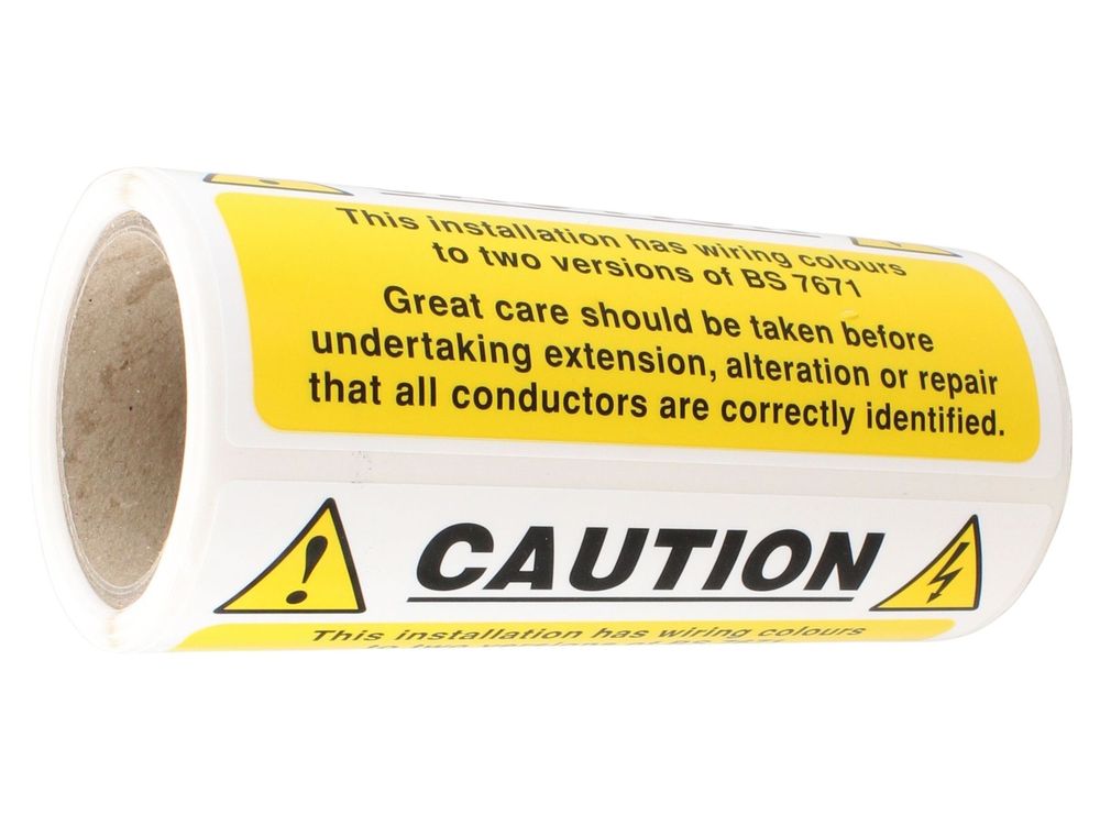 Industrial Signs mixed cable notice warning label roll IS59100R