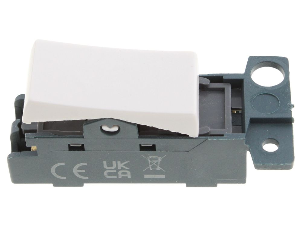 Click MiniGrid 10AX Intermediate Switch Module Polar White MD028PW