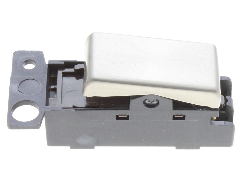 Click MiniGrid 10AX Intermediate Switch Module Satin Chrome MD028SC