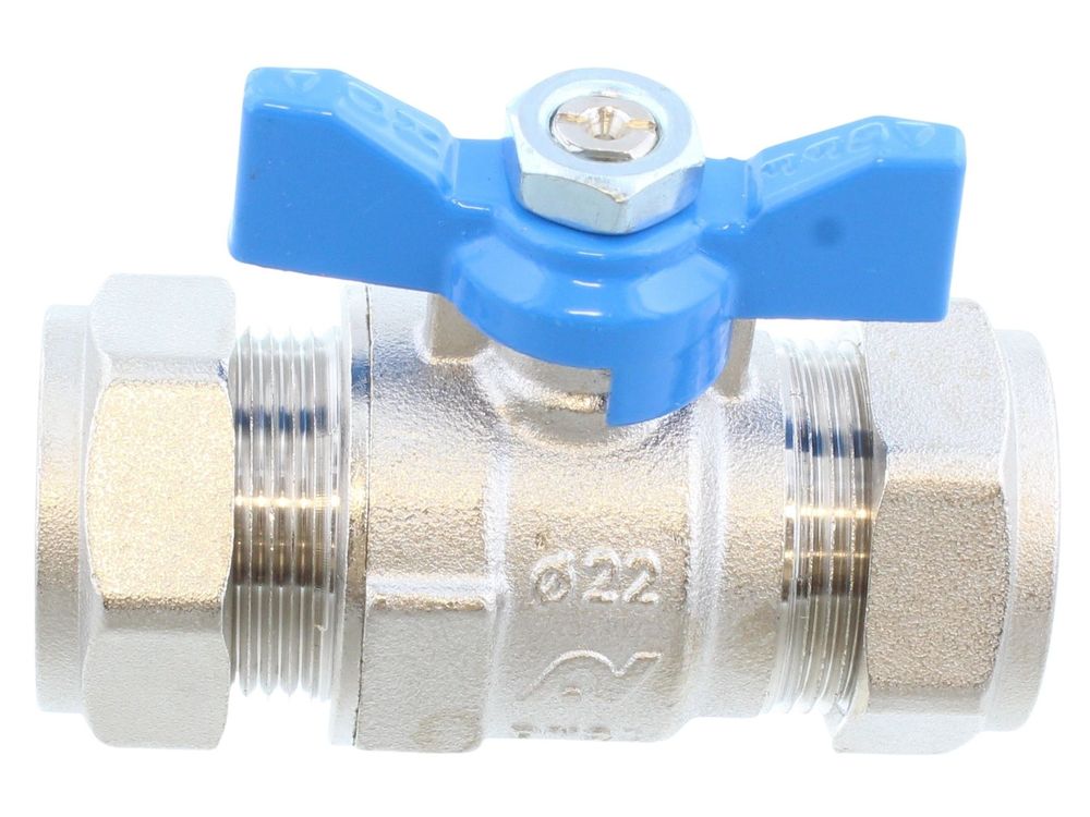 Grant MPCBS101 22mm isolation valve, blue handle