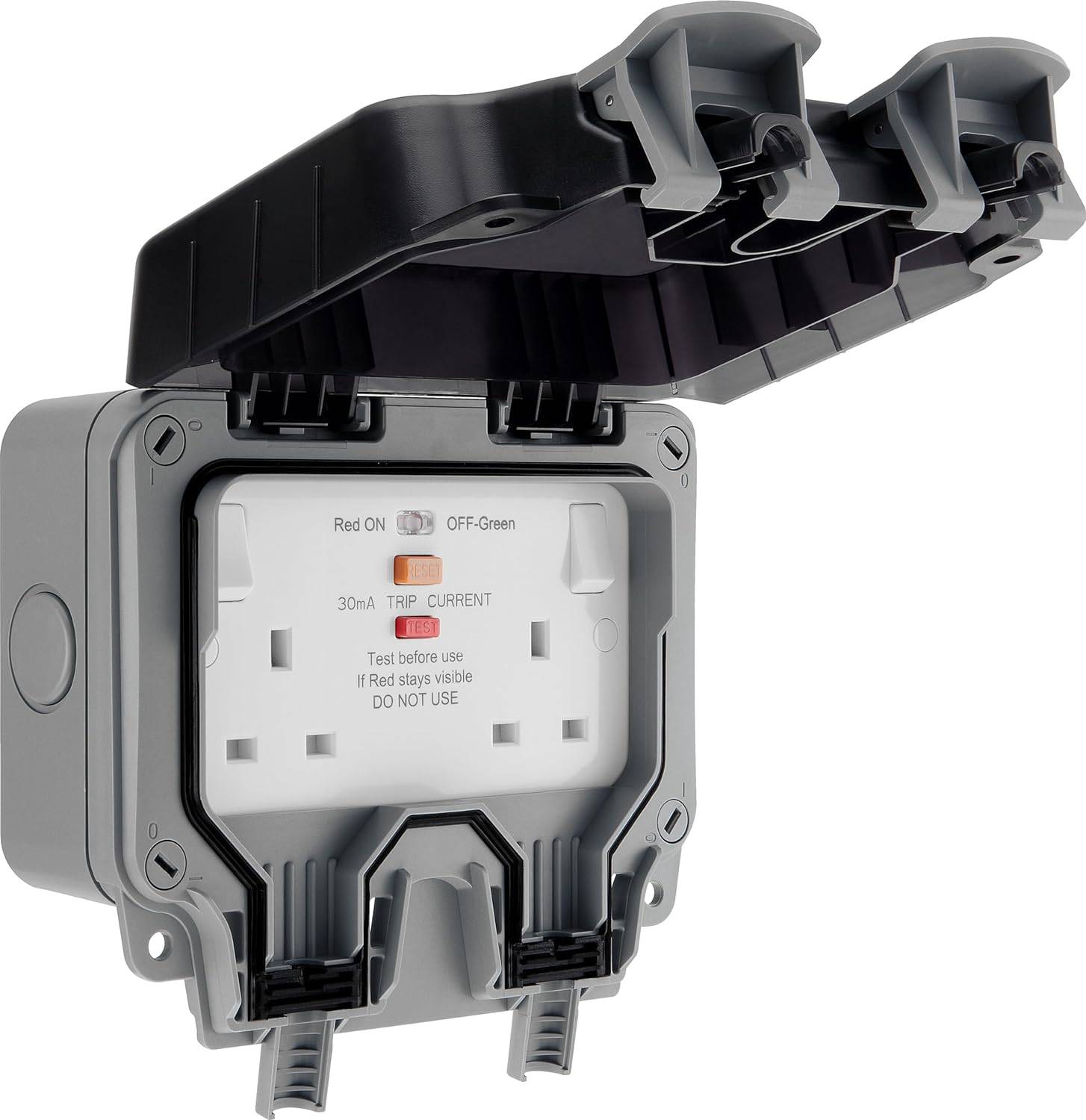 BG Nexus Metal 45A Cooker Connection Unit Switched Socket, Brushed Steel Grey Insert NBS70G-01