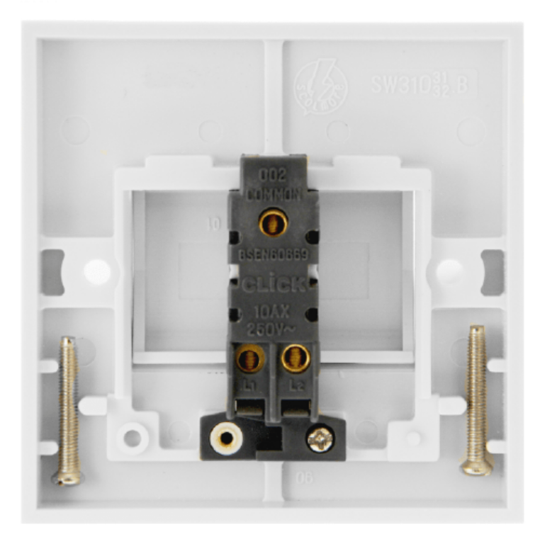 Click Polar 10AX 1 gang 2 way paddle switch PRW015