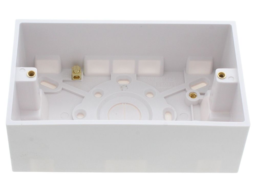 Click Polar 2 gang 47mm deep pattress box (PRW086)