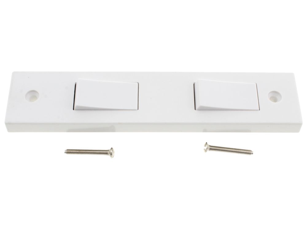 Click Polar 10AX 2 gang 2-way architrave switch (PRW172)