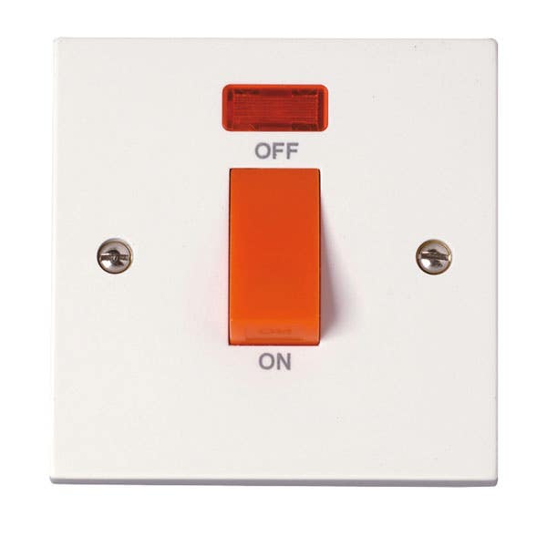 Click Polar 45A 1 gang DP switch with neon (PRW201)