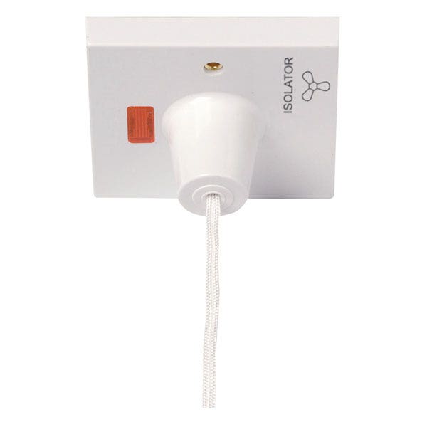 Click Essentials 10A 3 pole fan isolation pull cord switch (PRW208)