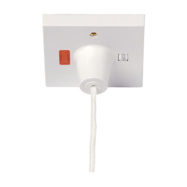Essentials PRW211 50A DP pull cord switch with mechanical on/off & neon
