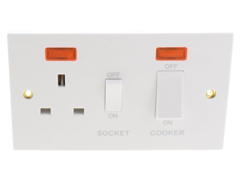 Click Polar PRW505 45A cooker control unit with 13A switched socket & neons