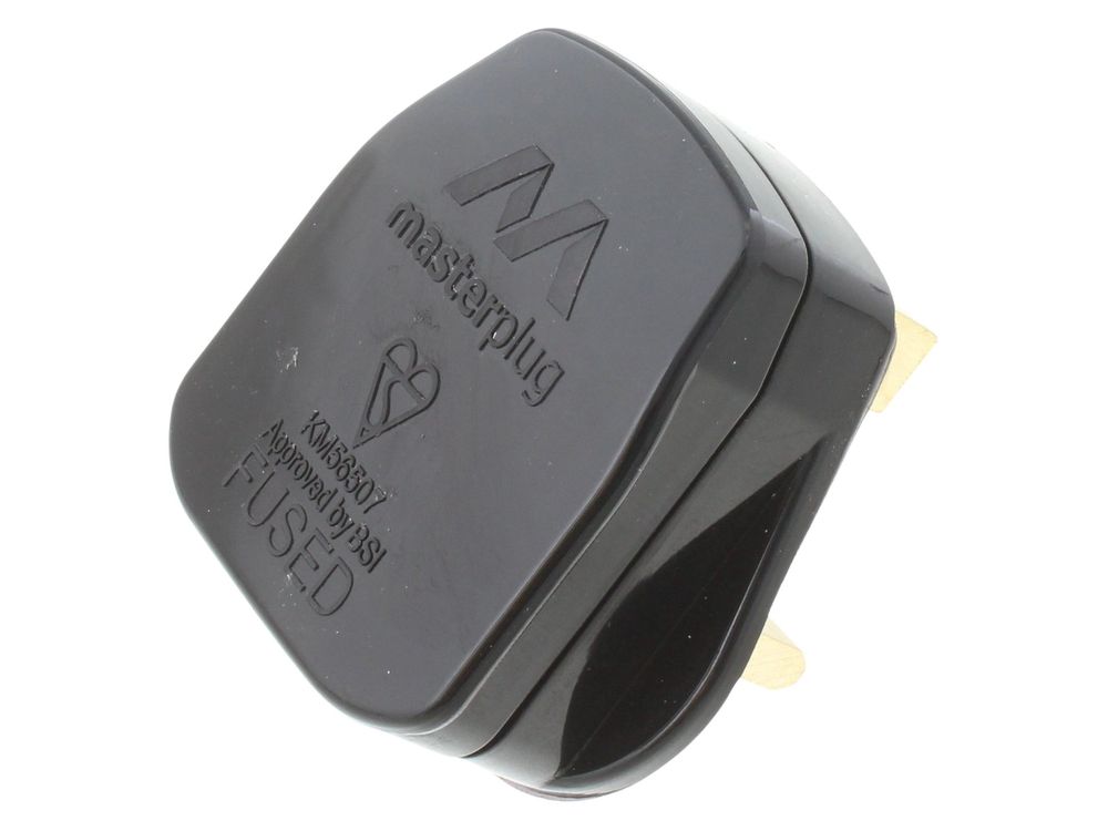 Masterplug PT13B-01 black 13A fused plug
