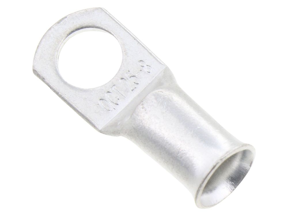 Unicrimp Q-Crimp 25mm² copper tube lug, 8mm stud, QCT25-8