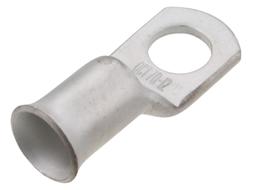 Unicrimp 70mm copper tube lug with 12mm stud hole QCT70-12 (pack of 5)
