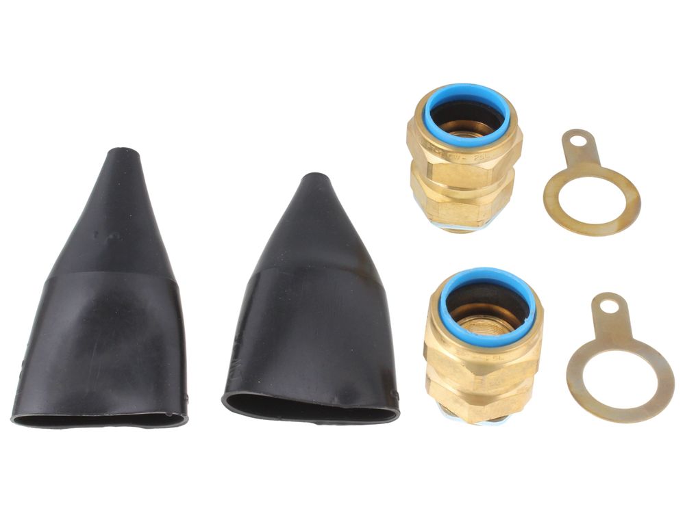 Unicrimp 25mm CW brass cable gland kit QCW25