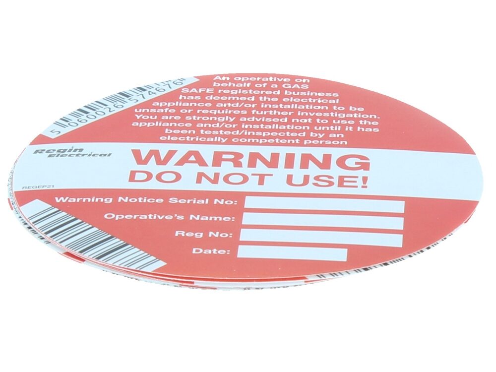 Regin Electrical Warning - Do Not Use Sticker (8) REGEP21