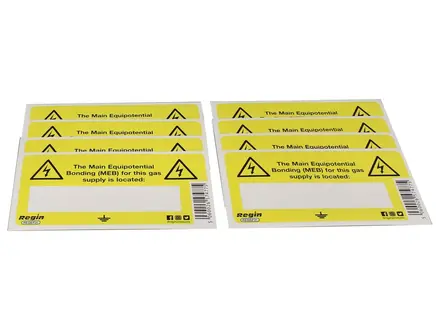 Regin Electrical Main Equipotential Bonding Label REGEP31
