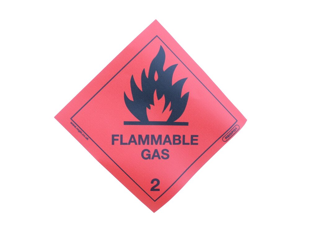 Regin Flammable Gas Warning Diamond REGP01