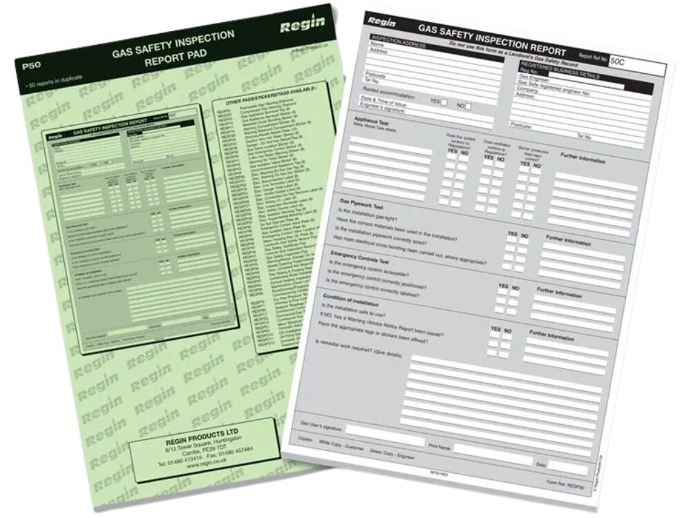 Regin Gas Safety Inspection Pad REGP50