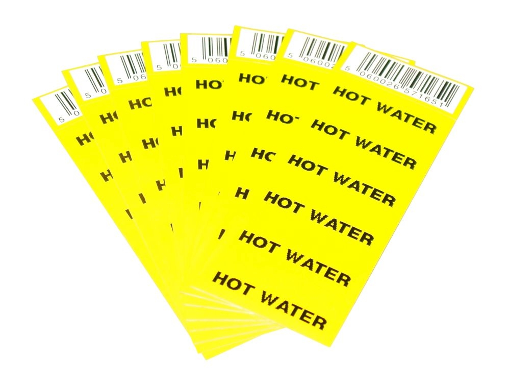 Regin Pipe Label Hot Water REGQ632