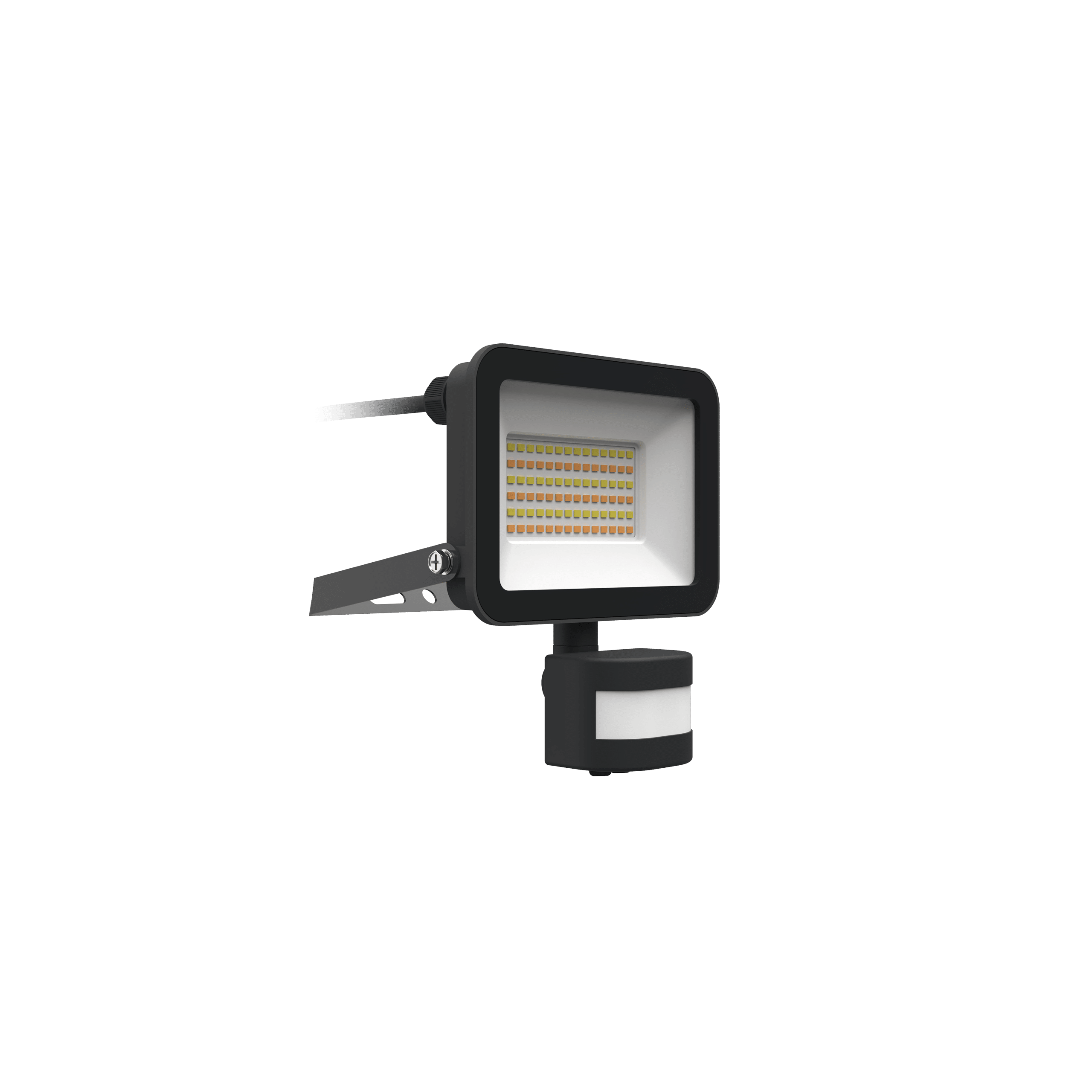 Kosnic Rhine III 10W CCT switchable LED floodlight with PIR, black - RHI310-SCT/S