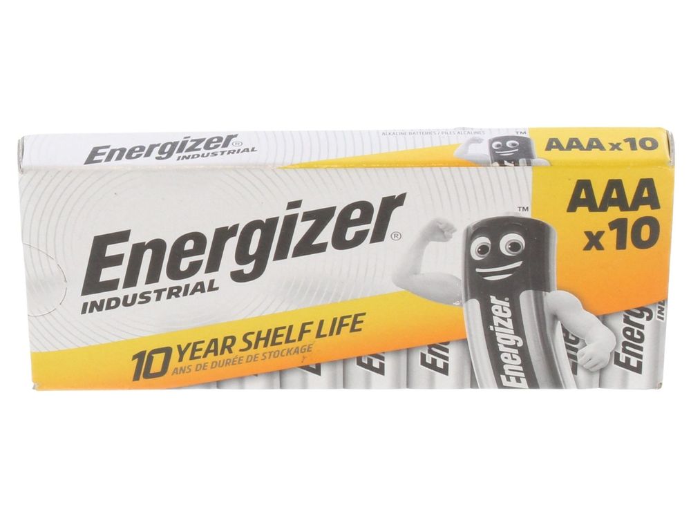 Energizer Industrial AAA Alkaline Batteries 10 Pack EN92
