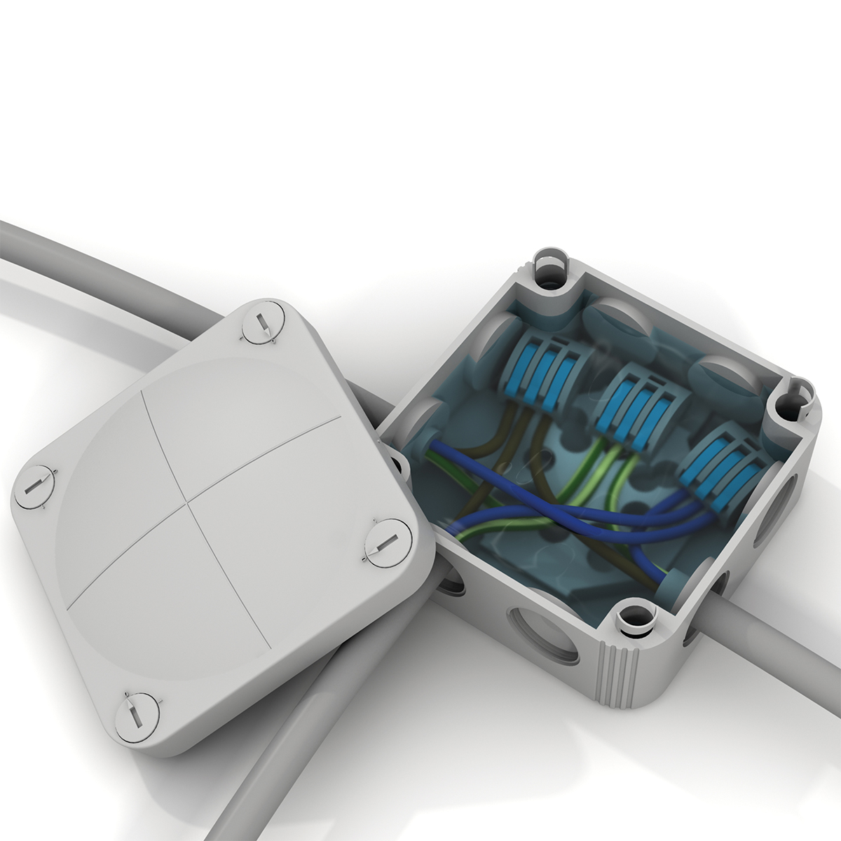 WISKA 3-Pole 32A Springbox Lever Connector SBOX3
