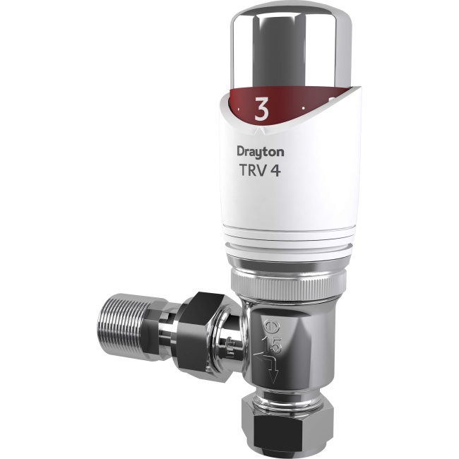 Drayton TRV4 Angled 15mm Thermostatic Radiator Valve 0705150