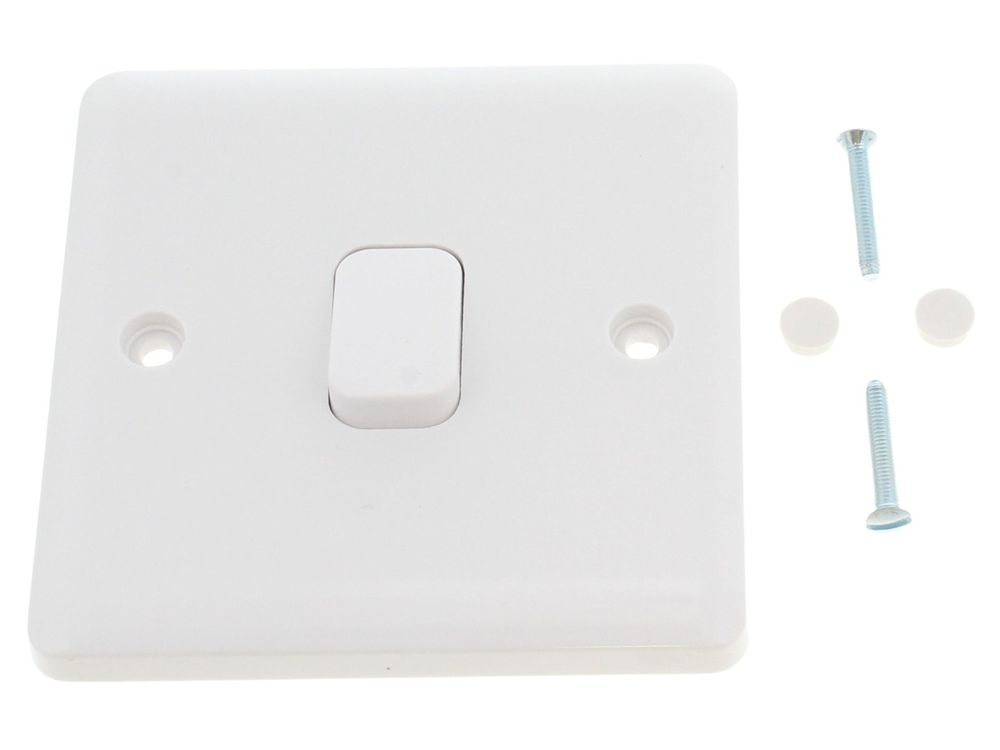 Deta Vimark Curve 10A 1 Gang 2 Way Plate Switch VC1203
