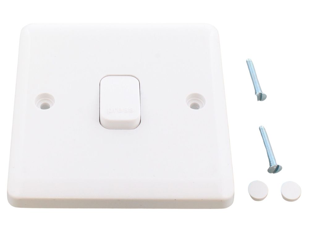 Deta Vimark Curve 10A 1 gang switch marked Press VC1249