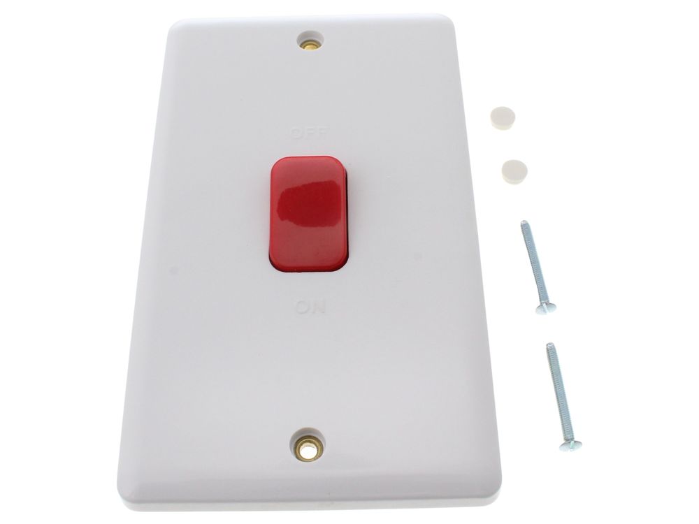 Deta Vimark Curve 50A double pole tall switch VC1301