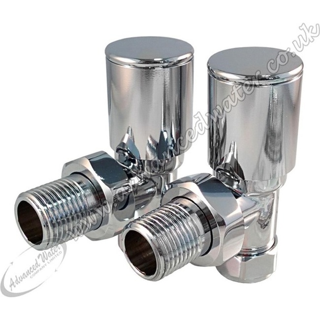 Altecnic 15mm x 1/2 Angled Modern Radiator Valve (Pair) YU-JQAL025LC